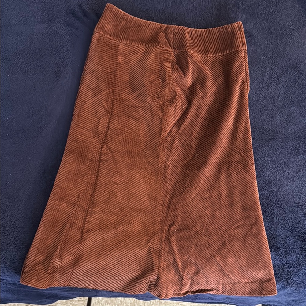 Elegant Brown Corduroy Skirt